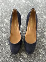 Orig. Sergio Rossi Wildlederpumps, d`blau, Gr. 38 - wie neu